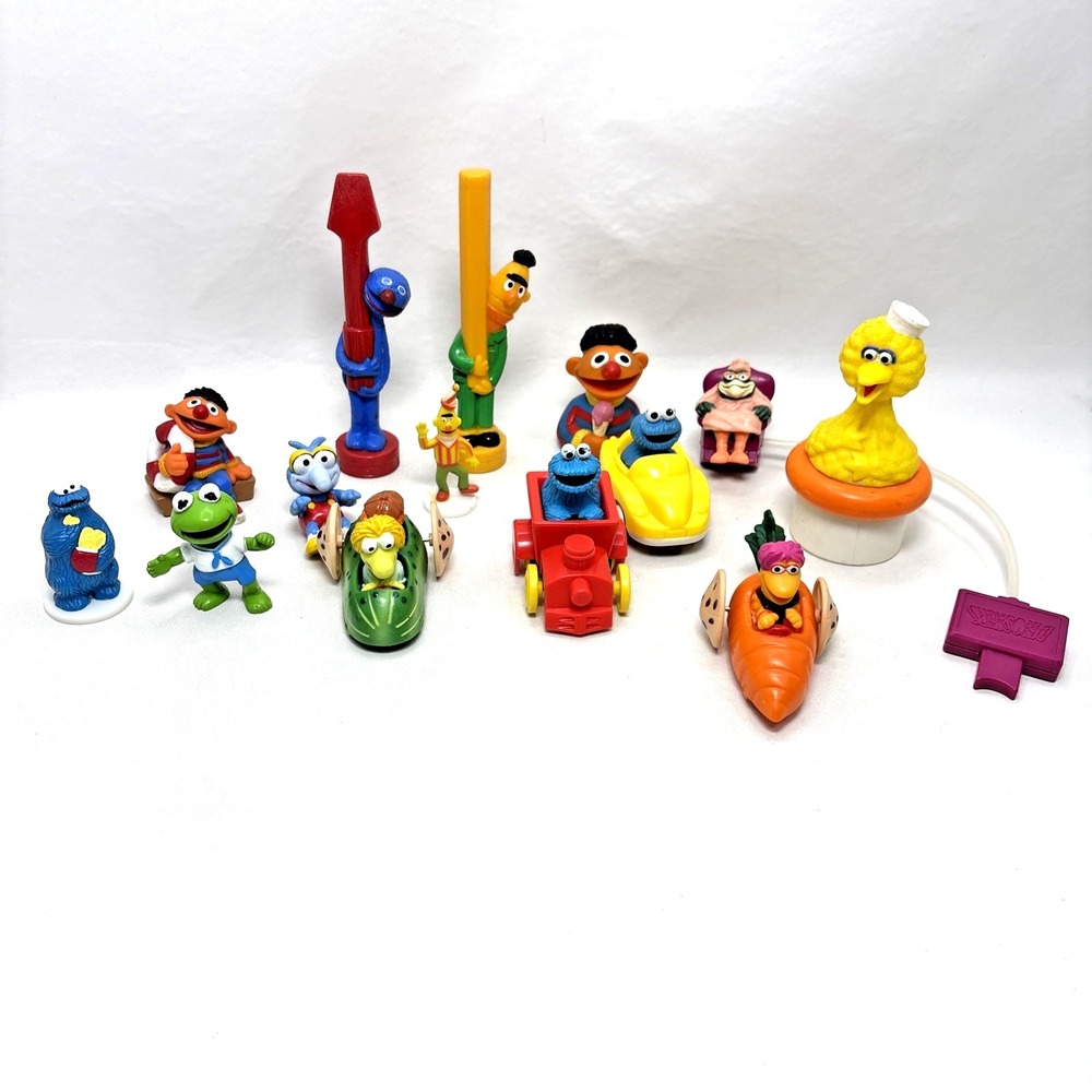 Jim Henson Lot  of 19 Fraggle Rock Sesame Street Dinosaurs‎ Vtg  80's Assorted
